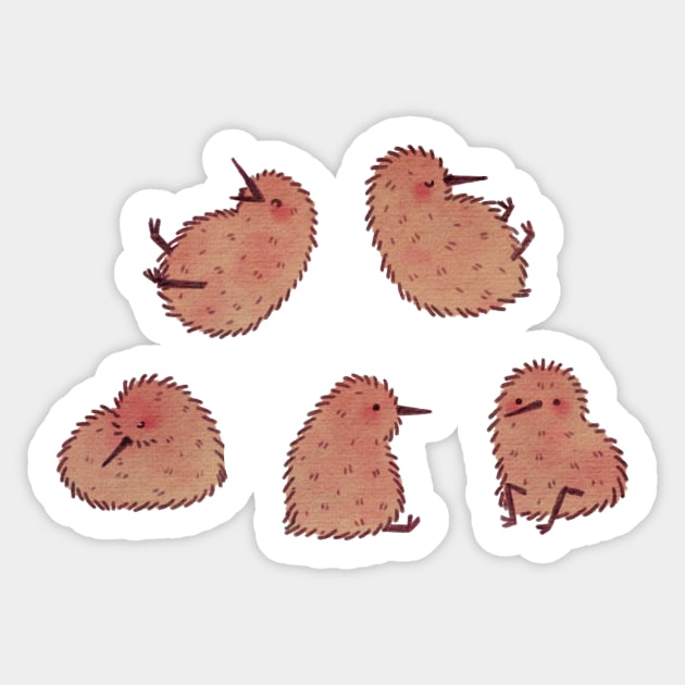 Cute Kiwi Bird - Sticker Sheet Sticker by Bumcchi